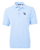 Tampa Bay Rays Cutter & Buck Virtue Eco Pique Botanical Print Recycled Mens Polo ALS_MANN_HG 1