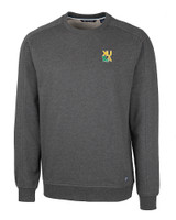 Xavier Gold Rush Cutter & Buck Saturday Cotton Blend Mens Crew Neck Sweatshirt Charcoal Heather Mannequin