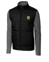 Xavier Gold Rush Cutter & Buck Stealth Hybrid Quilted Mens Big and Tall Full Zip Windbreaker Jacket BL_MANN_HG 