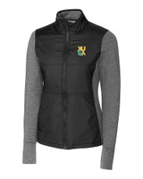 Xavier Gold Rush Cutter & Buck Stealth Hybrid Quilted Womens Full Zip Windbreaker Jacket BL_MANN_HG 