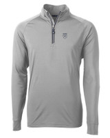 Emory Eagles Cutter & Buck Adapt Eco Knit Stretch Recycled Mens Big and Tall Quarter Zip Pullover POL_MANN_HG 1