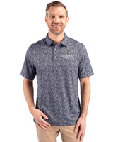Colorado State Rams Cutter & Buck Pike Constellation Print Stretch Mens Polo Black Front