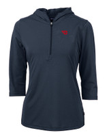 Dayton Flyers Cutter & Buck Virtue Eco Pique Recycled Half Zip Pullover Womens Hoodie NVBU_MANN_HG 