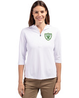 Las Vegas Raiders Cutter & Buck Virtue Eco Pique Recycled Half Zip Pullover Womens Hoodie WH_PRO_HG 