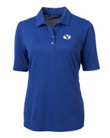 Brigham Young Cougars Cutter & Buck Virtue Eco Pique Recycled Womens Polo TBL_MANN_HG 1