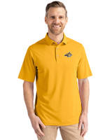 Montana State Bobcats Cutter & Buck Virtue Eco Pique Recycled Mens Polo College Gold Front