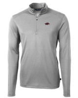 Arkansas Razorbacks Cutter & Buck Virtue Eco Pique Recycled Quarter Zip Mens Pullover POL_MANN_HG 1