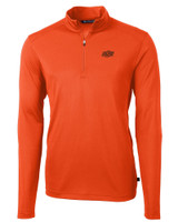 Oklahoma State Cowboys Cutter & Buck Virtue Eco Pique Recycled Quarter Zip Mens Pullover CLO_MANN_HG 1