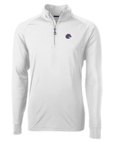 Boise State Broncos Cutter & Buck Adapt Eco Knit Stretch Recycled Mens Quarter Zip Pullover WH_MANN_HG 1