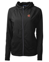 Maryland Terrapins Cutter & Buck Adapt Eco Knit Hybrid Recycled Womens Full Zip Jacket BL_MANN_HG 1