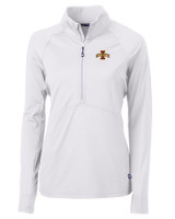 Iowa State Cyclones Cutter & Buck Adapt Eco Knit Stretch Recycled Womens Half Zip Pullover WH_MANN_HG 1