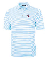 Ole Miss Rebels Cutter & Buck Virtue Eco Pique Stripe Recycled Mens Polo ALS_MANN_HG 