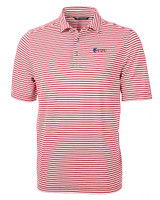 Fairleigh Dickinson Knights Cutter & Buck Virtue Eco Pique Stripe Recycled Mens Polo CDR_MANN_HG 