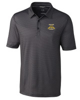 North Carolina A&T Aggies Cutter & Buck Pike Mini Pennant Print Stretch Mens Polo Black Mannequin