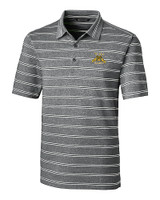 North Carolina A&T Aggies Cutter & Buck Forge Epic Confidence Recycled Heathered Stripe Stretch Mens Polo Black Mannequin