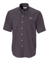 North Carolina Central Eagles Cutter & Buck Epic Easy Care Nailshead Mens Short Sleeve Dress Shirt Black Mannequin
