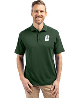 Charlotte 49ers Cutter & Buck Virtue Eco Pique Recycled Mens Big and Tall Polo Hunter Green Front