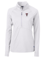 Texas Tech Red Raiders Cutter & Buck Adapt Eco Knit Stretch Recycled Womens Half Zip Pullover WH_MANN_HG 1