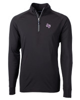 Stephen F Austin Lumberjacks Cutter & Buck Adapt Eco Knit Stretch Recycled Mens Quarter Zip Pullover BL_MANN_HG 