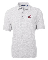 Washington State Cougars Cutter & Buck Virtue Eco Pique Botanical Print Recycled Mens Polo POL_MANN_HG 1