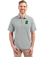 Charlotte 49ers Cutter & Buck Virtue Eco Pique Botanical Print Recycled Mens Polo Hunter Green Front