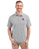 Louisiana Tech Bulldogs Cutter & Buck Virtue Eco Pique Botanical Print Recycled Mens Polo Black Front