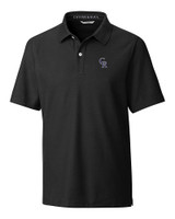 Colorado Rockies Cutter & Buck Breakthrough Mens Polo Black Mannequin