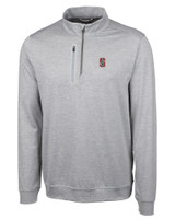 Stanford Cardinal - Cutter & Buck Stealth Heathered Mens Big and Tall  Quarter Zip Pullover POL_MANN_HG 1