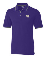 Washington Huskies Cutter & Buck Advantage Tipped Polo College Purple Mannequin