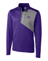 Washington Huskies Cutter & Buck Shaw Hybrid Half Zip College Purple Mannequin