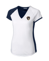 Milwaukee Brewers CBUK Womens Short-Sleeve Presley V Neck NA_MANN_HG 1