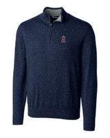 Los Angeles Angels Cutter & Buck Lakemont Tri-Blend Mens Big and Tall Quarter Zip Pullover Sweater LYN_MANN_HG 1