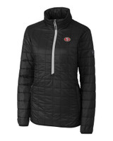 San Francisco 49ers Cutter & Buck Rainier PrimaLoft® Womens Eco Insulated Rainier Half Zip Popover Quilted Jacket BL_MANN_HG 1