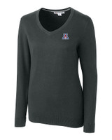 Arizona Wildcats Cutter & Buck Lakemont Tri-Blend Womens V-Neck Pullover Sweater CCH_MANN_HG 