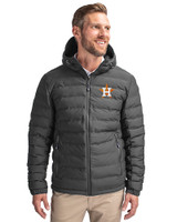 Houston Astros Cutter & Buck Mission Ridge Repreve® Eco Insulated Mens Puffer Jacket Elemental Grey Front