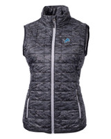 Detroit Lions Cutter & Buck Rainier PrimaLoft® Womens Eco Insulated Full Zip Printed Puffer Vest BL_MANN_HG 1