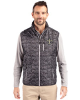 New Orleans Saints Cutter & Buck Rainier PrimaLoft® Mens Eco Insulated Full Zip Printed Puffer Vest Black Front