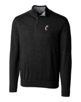 Cincinnati Bearcats Cutter & Buck Lakemont Tri-Blend Mens Big and Tall Quarter Zip Pullover Sweater BL_MANN_HG 1