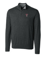 Texas Tech Red Raiders Cutter & Buck Lakemont Tri-Blend Mens Quarter Zip Pullover Sweater CCH_MANN_HG 1