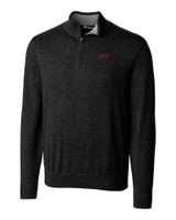 Eastern Kentucky Colonels Cutter & Buck Lakemont Tri-Blend Mens Quarter Zip Pullover Sweater Black Mannequin