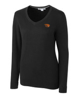 Oregon State Beavers Cutter & Buck Lakemont Tri-Blend Womens V-Neck Pullover Sweater BL_MANN_HG 1