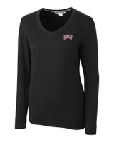 UNLV Rebels Cutter & Buck Lakemont Tri-Blend Womens V-Neck Pullover Sweater BL_MANN_HG 1