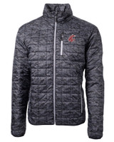 Washington State Cougars Cutter & Buck Rainier PrimaLoft® Mens Eco Insulated Full Zip Printed Puffer Jacket BL_MANN_HG 1