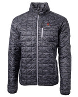 Harvard Crimson Cutter & Buck Rainier PrimaLoft® Mens Eco Insulated Full Zip Printed Puffer Jacket BL_MANN_HG 