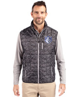 Saint Louis Billikens Cutter & Buck Rainier PrimaLoft® Mens Eco Insulated Full Zip Printed Puffer Vest Black Front