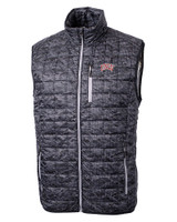 UNLV Rebels Cutter & Buck Rainier PrimaLoft® Mens Eco Insulated Full Zip Printed Puffer Vest BL_MANN_HG 