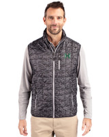 Hawaii Warriors Cutter & Buck Rainier PrimaLoft® Mens Eco Insulated Full Zip Printed Puffer Vest Black Front