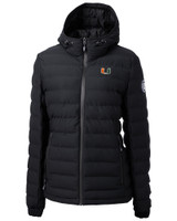 Miami Hurricanes Cutter & Buck Mission Ridge Repreve® Eco Insulated Womens Puffer Jacket BL_MANN_HG 1