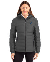 Villanova Wildcats Cutter & Buck Mission Ridge Repreve® Eco Insulated Womens Puffer Jacket Elemental Grey Front