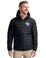 Kentucky Wildcats Cutter & Buck Mission Ridge Repreve® Eco Insulated Mens Puffer Jacket Black Front